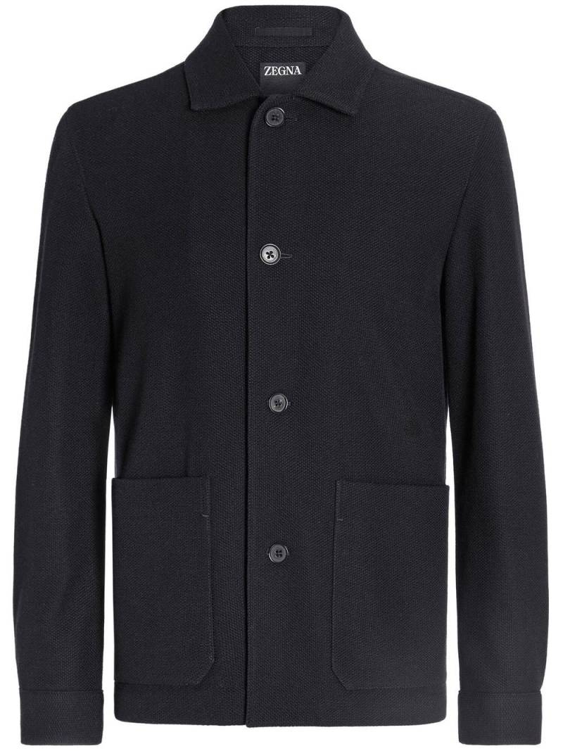 Zegna wool-cotton chore jacket - Black von Zegna
