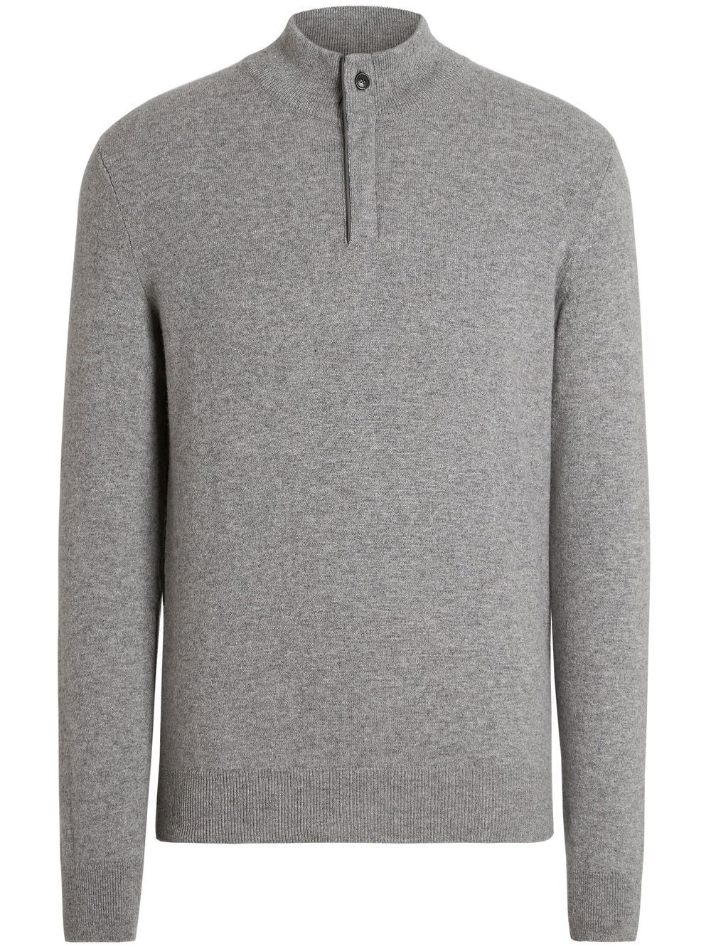 Zegna button-front cashmere jumper - Grey von Zegna