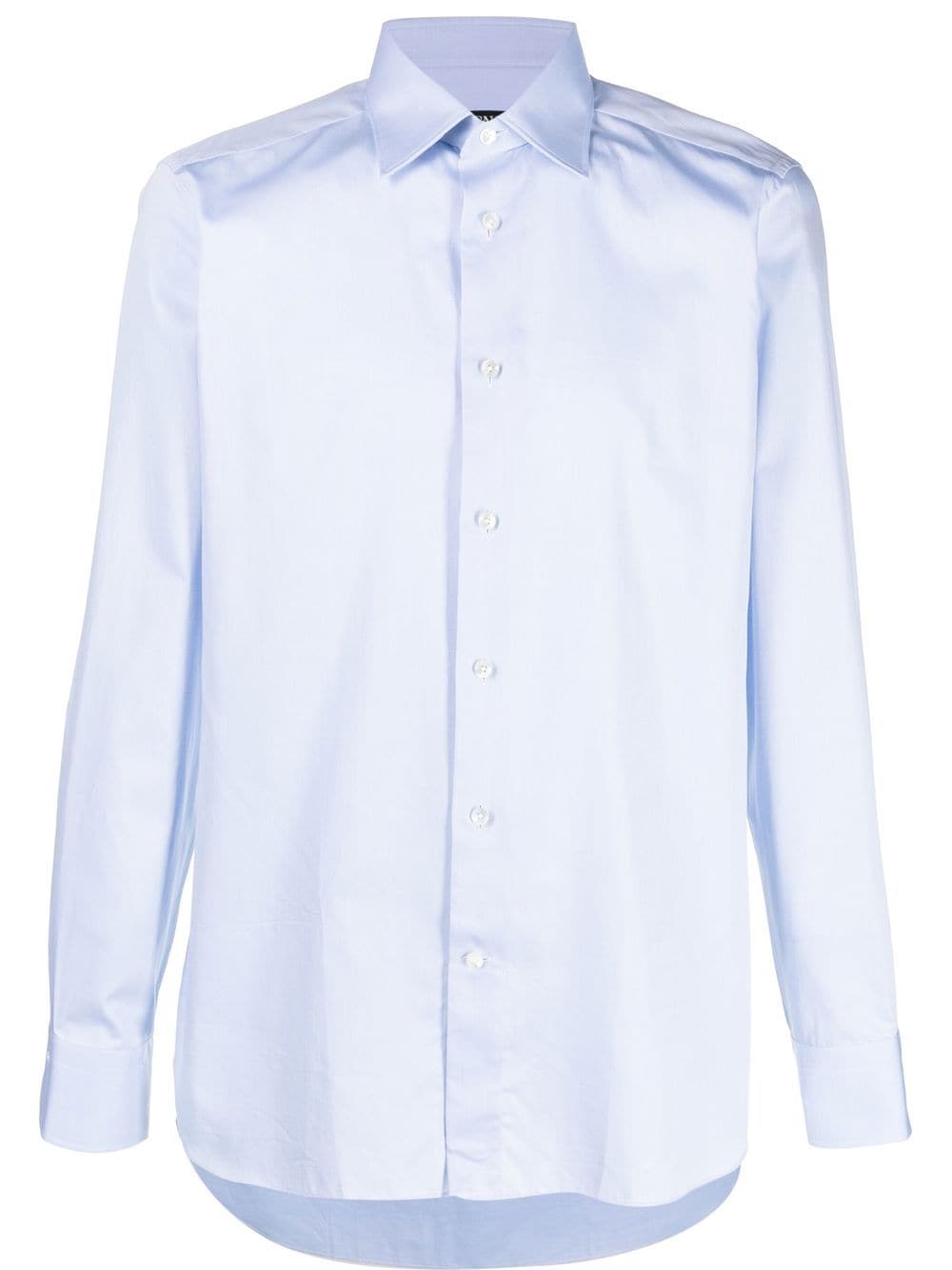 Zegna button-up cotton shirt - Blue von Zegna