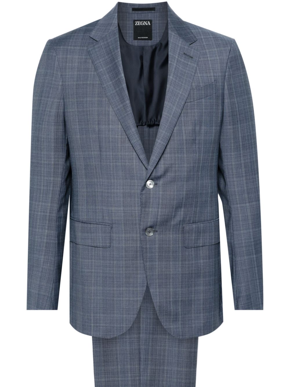 Zegna checked single-breasted suit - Blue von Zegna