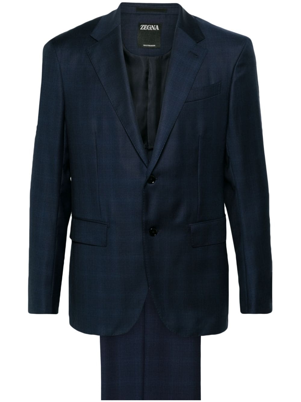 Zegna checked single-breasted suit - Blue von Zegna