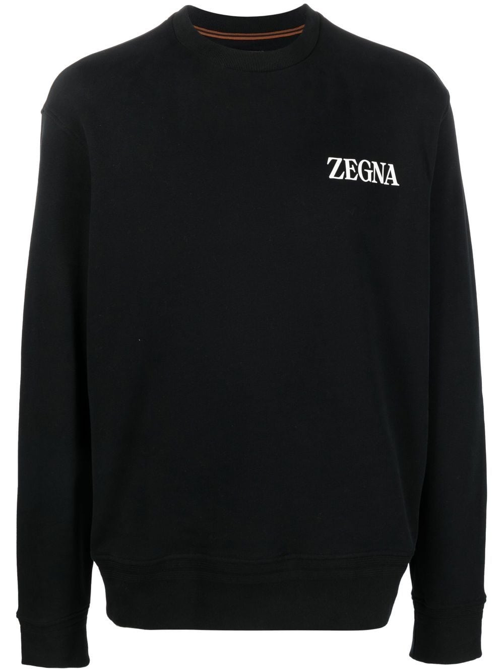 Zegna chest logo-print detail sweatshirt - Black von Zegna