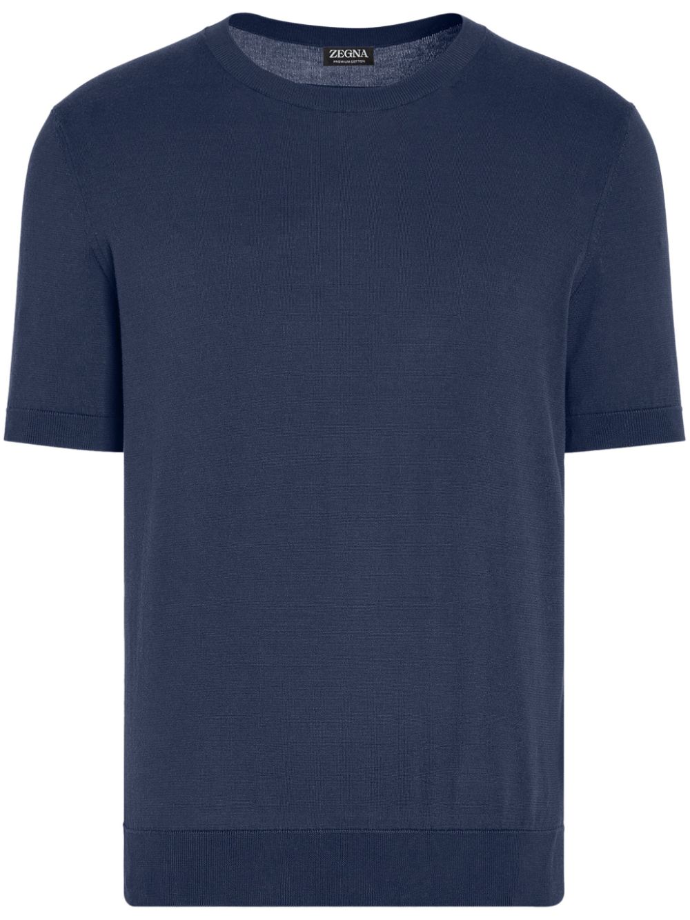 Zegna cotton knitted T-shirt - Blue von Zegna