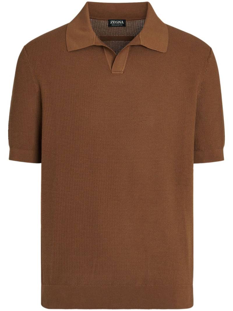 Zegna cotton polo shirt - Brown von Zegna