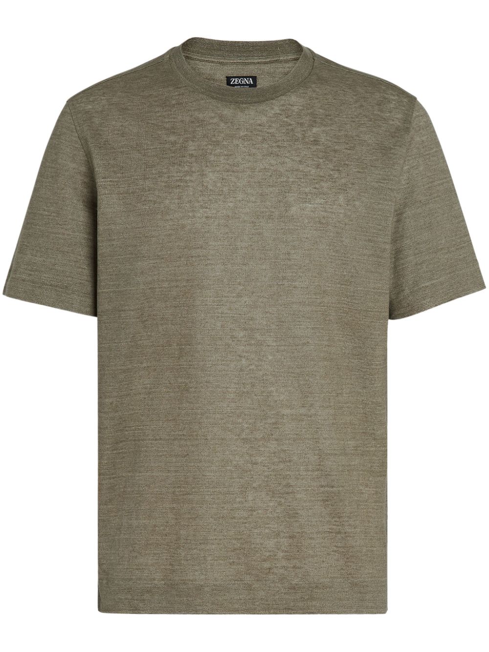 Zegna crew-neck linen T-shirt - Green von Zegna