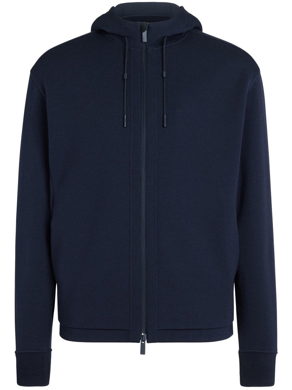 Zegna High Performance wool-cotton hoodie - Blue von Zegna