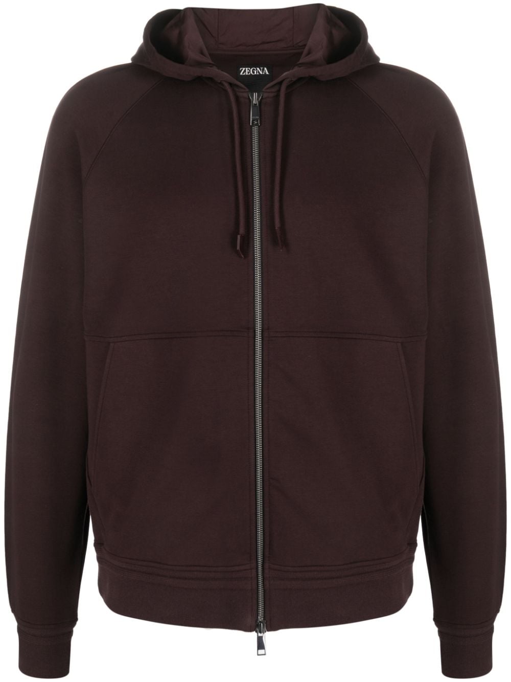 Zegna drawstring-hood cotton blend jacket - Purple von Zegna