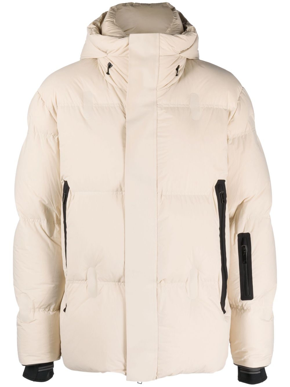 Zegna drawstring-hooded padded jacket - Neutrals von Zegna