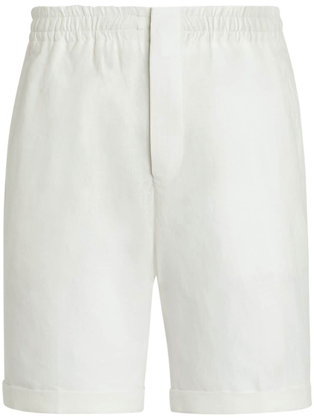 Zegna elasticated-waist linen shorts - White von Zegna