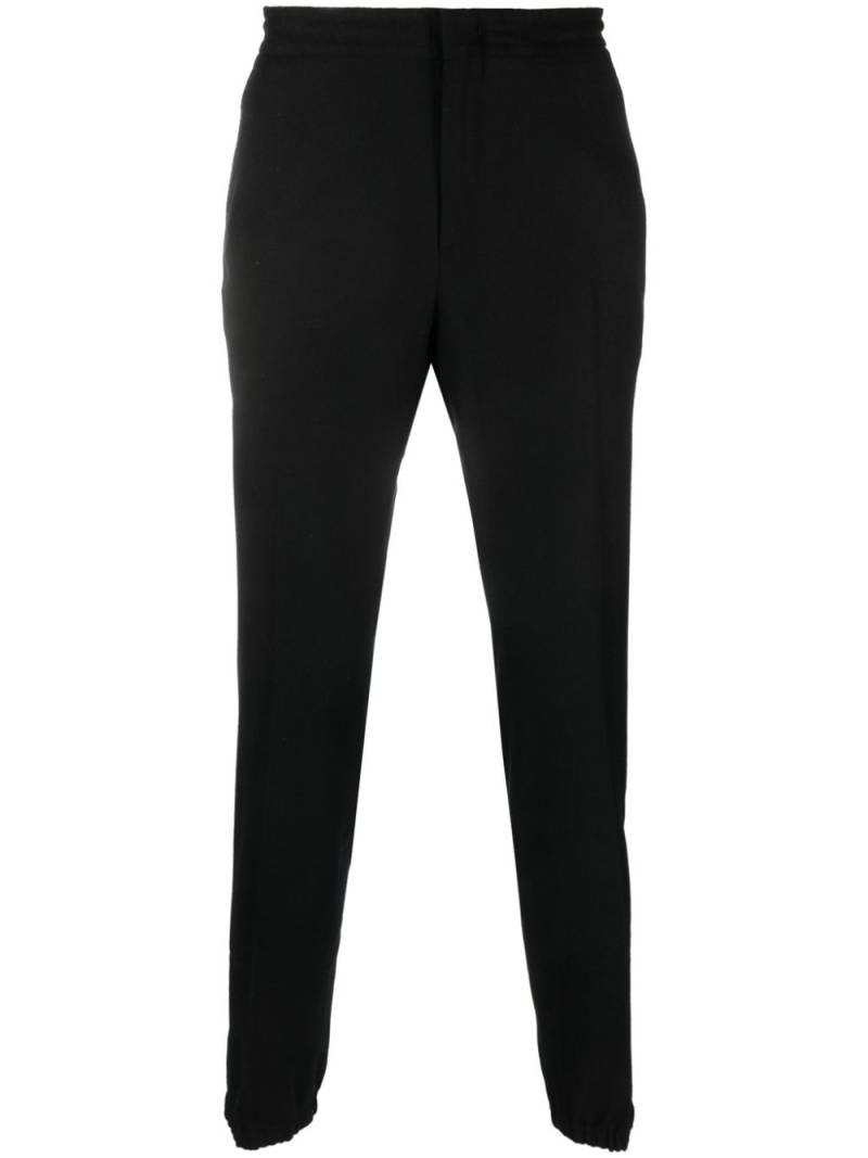 Zegna elasticated-waistband slim-cut trousers - Black von Zegna