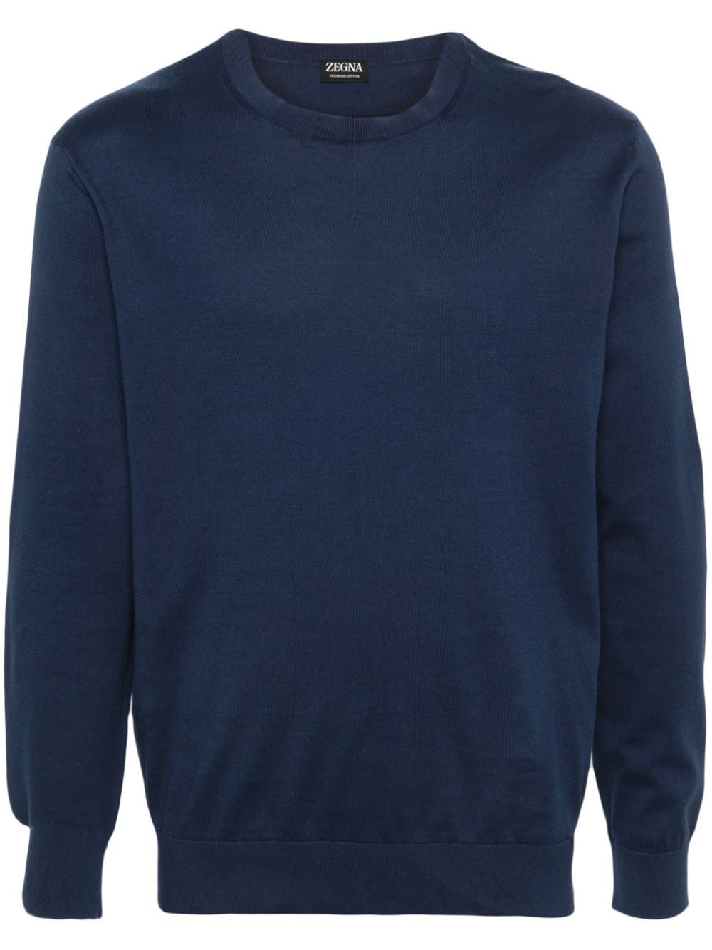 Zegna fine-knit cotton jumper - Blue von Zegna