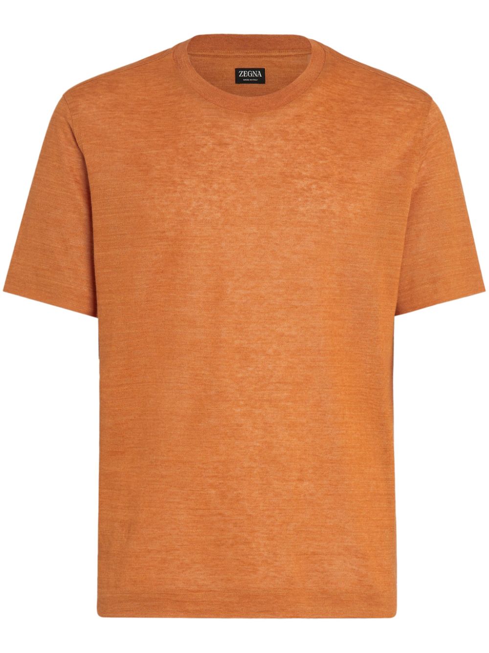 Zegna fine-knit linen T-shirt - Orange von Zegna