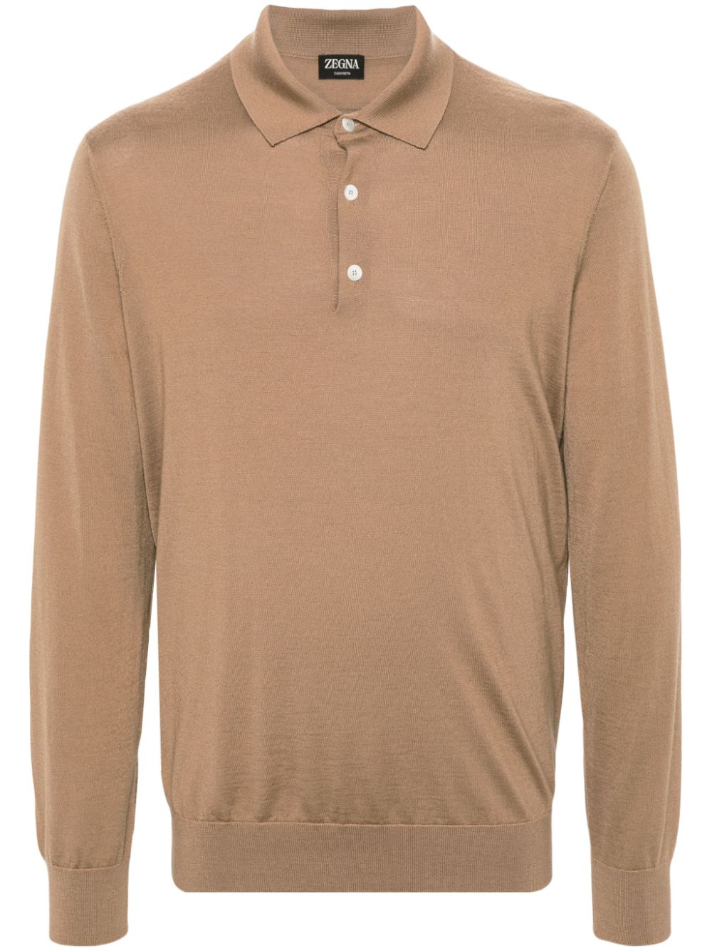 Zegna fine-knit polo shirt - Brown von Zegna