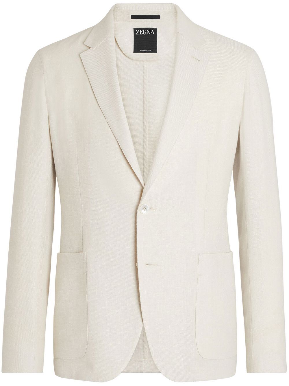Zegna Microstructured linen-wool shirt jacket - White von Zegna