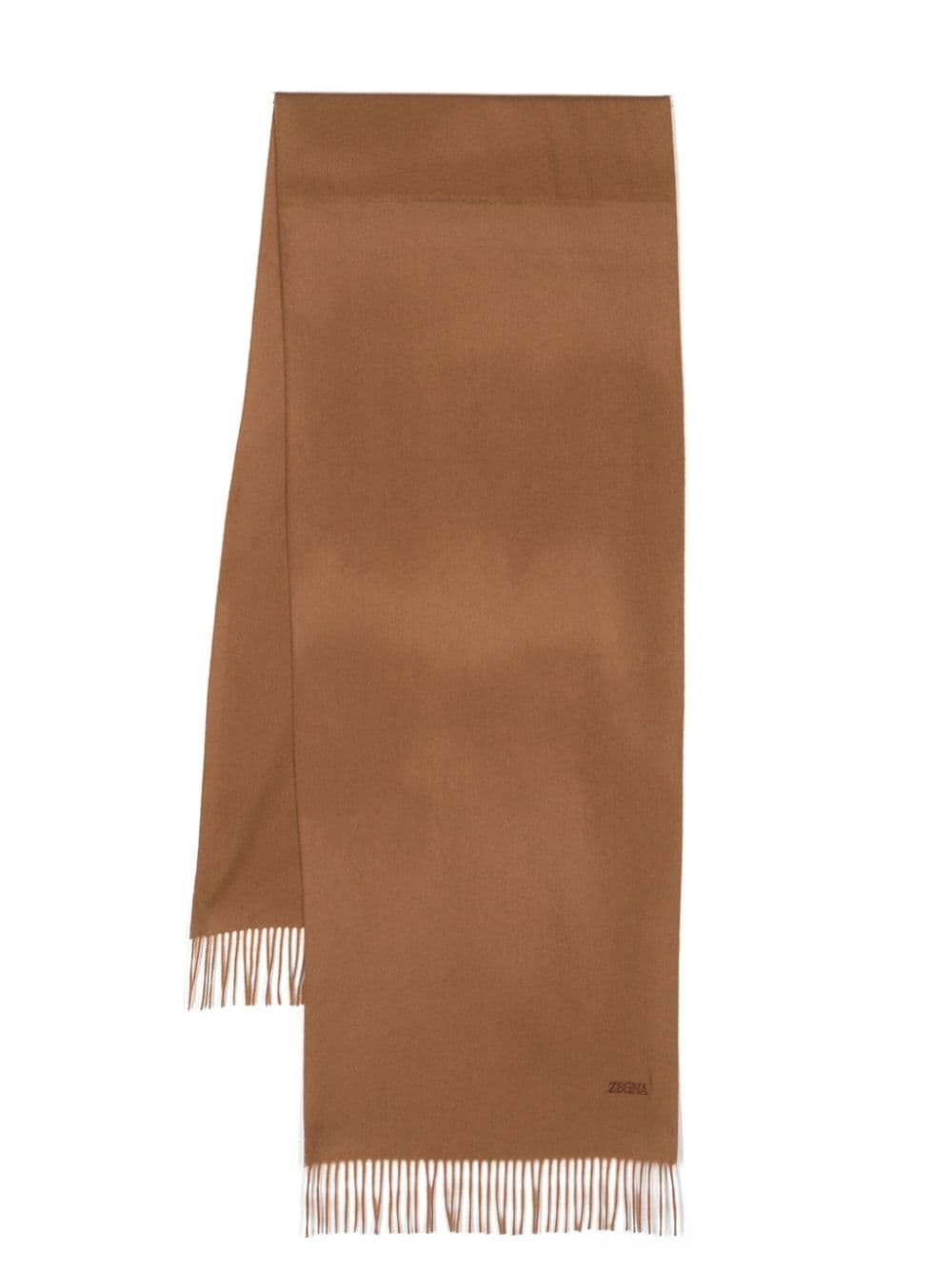 Zegna fringed-edge cashmere scarf - Brown von Zegna