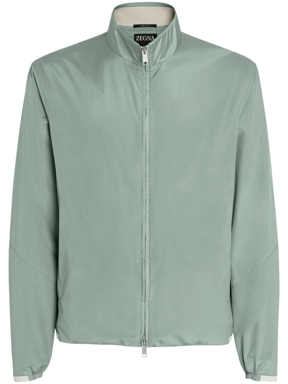 Zegna funnel-neck silk jacket - Green von Zegna