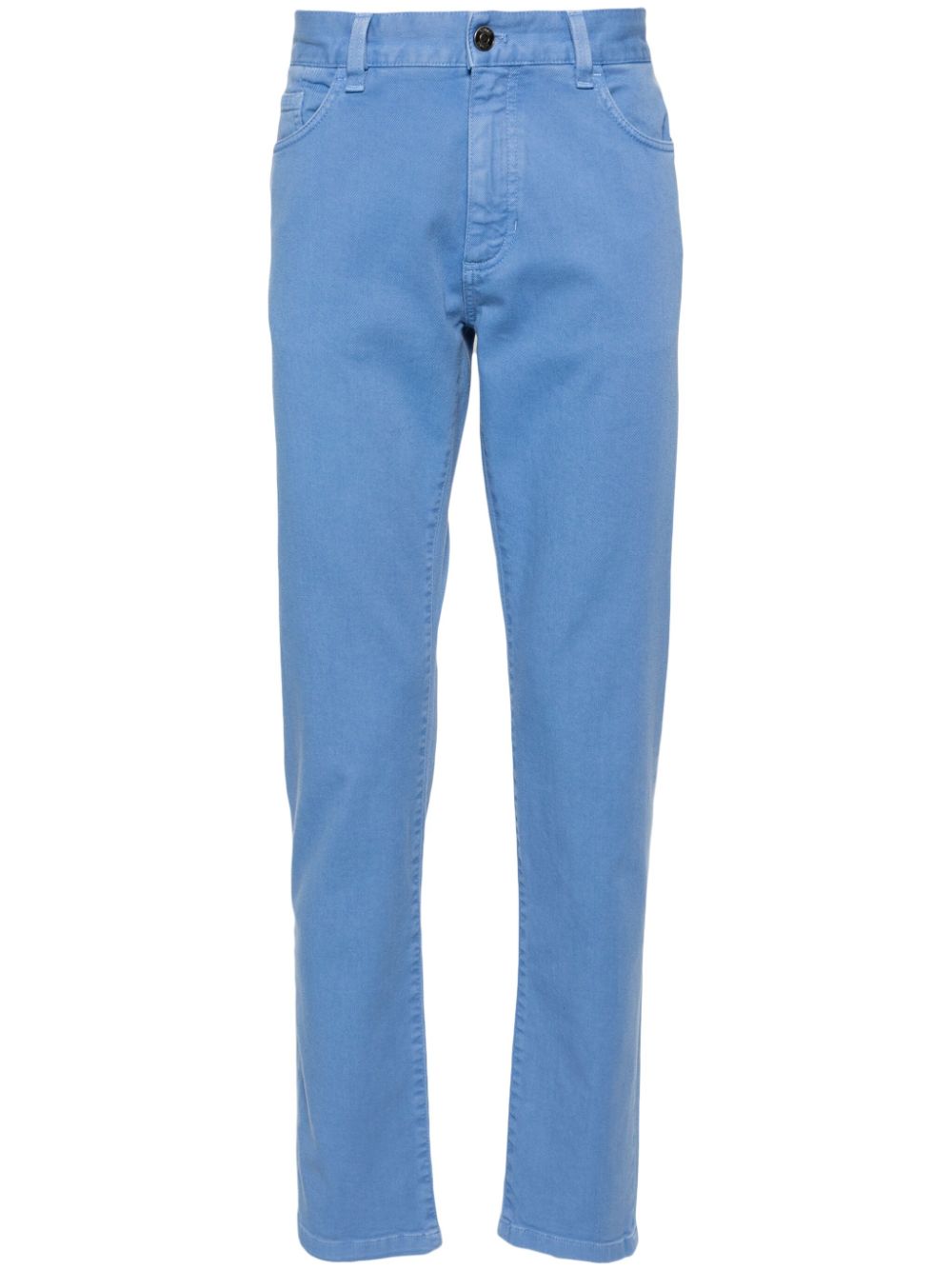 Zegna garment-dyed slim-cut jeans - Blue von Zegna