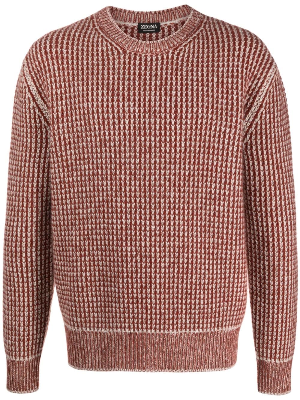 Zegna jacquard-knit cashmere jumper - Red von Zegna