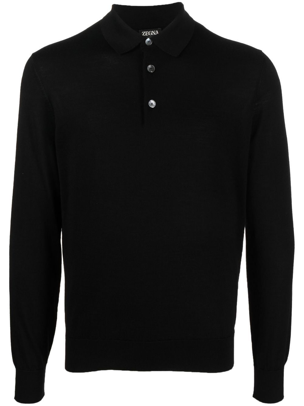 Zegna knitted polo shirt - Black von Zegna