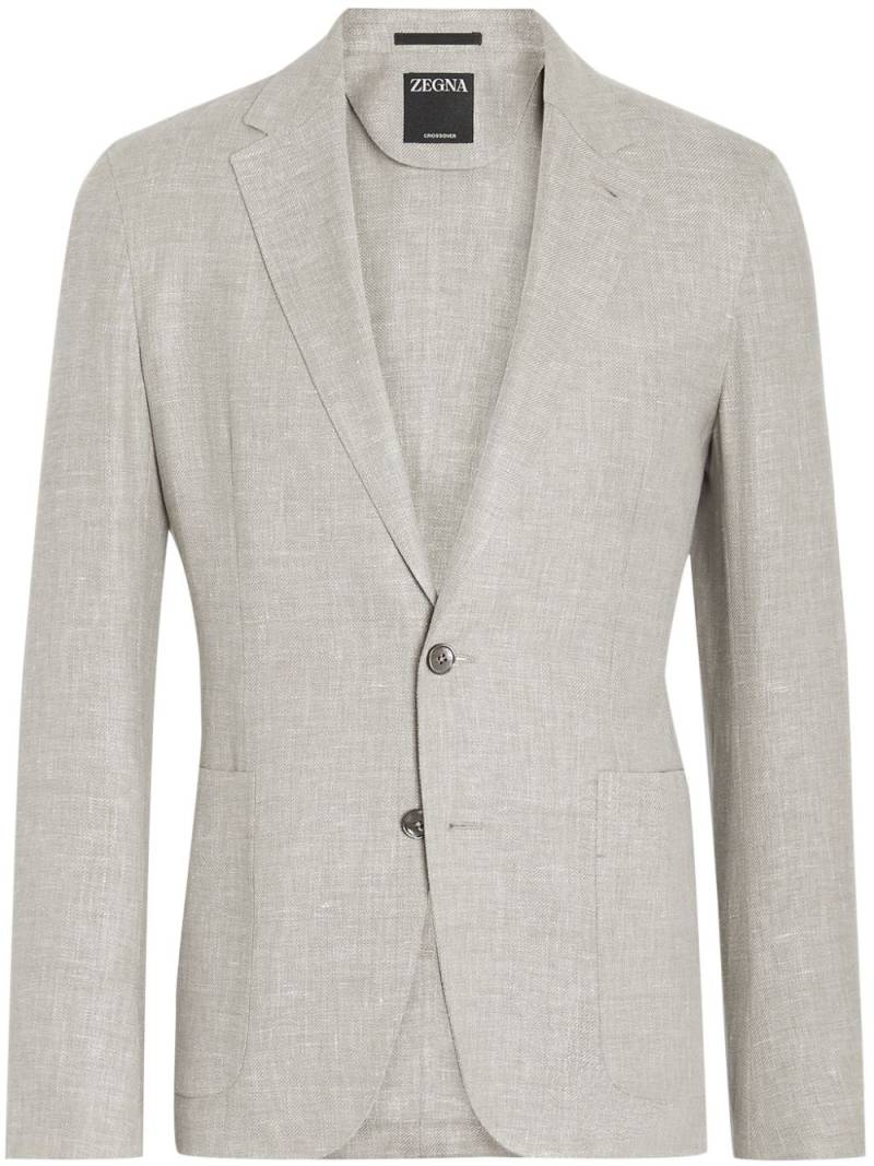 Zegna linen-blend blazer - Green von Zegna