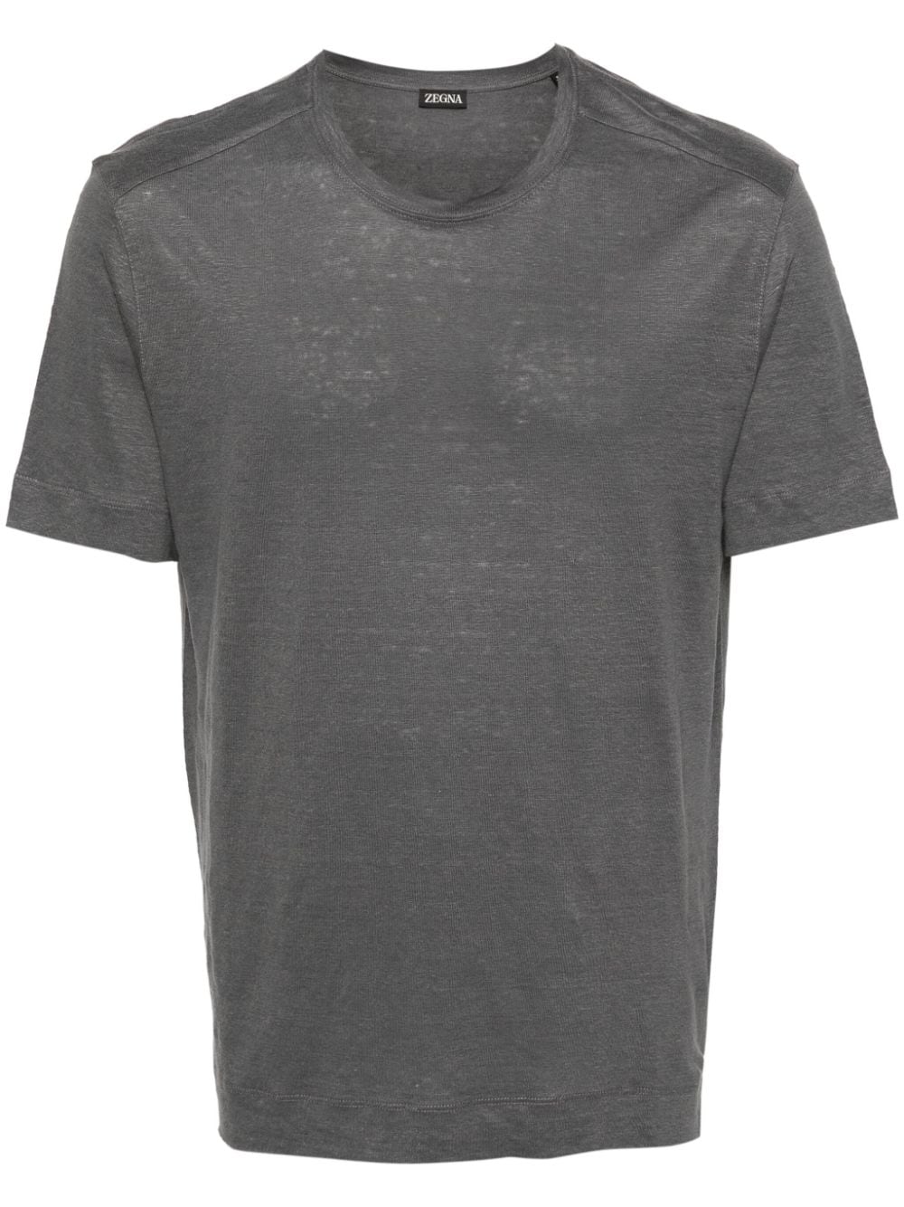 Zegna linen crew-neck T-shirt - Grey von Zegna