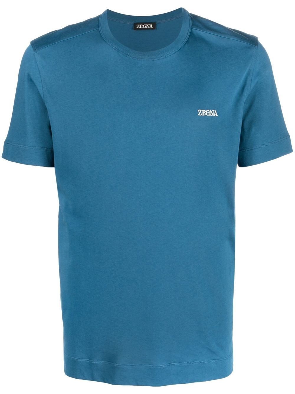 Zegna logo-detail cotton T-shirt - Blue von Zegna