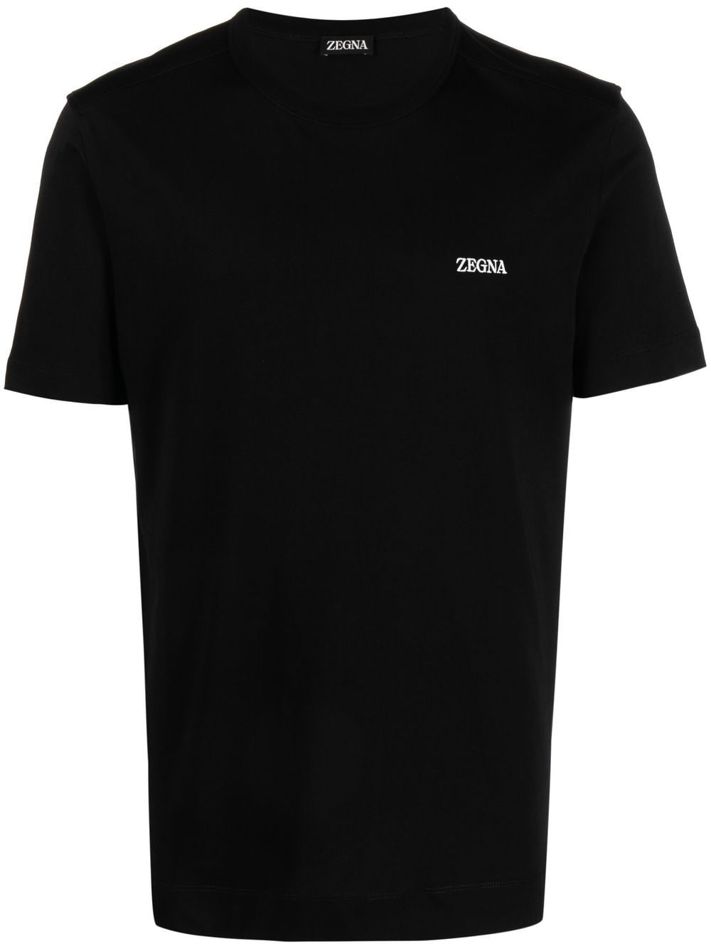 Zegna logo-embroidered cotton T-shirt - Black von Zegna