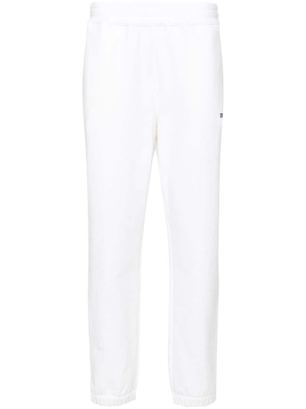 Zegna logo-lettering cotton track pants - White von Zegna