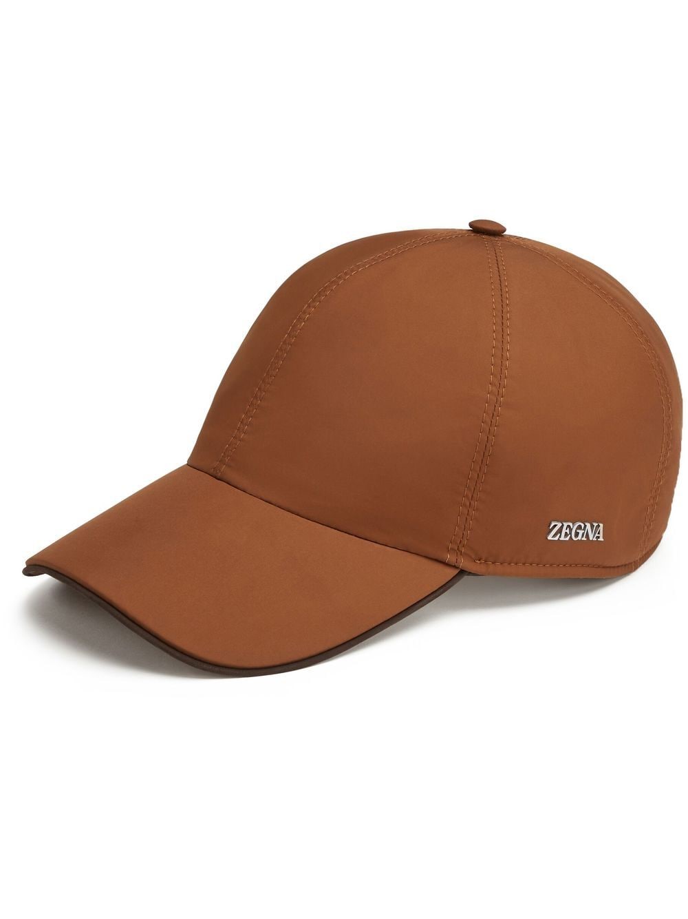 Zegna logo-plaque baseball cap - Brown von Zegna