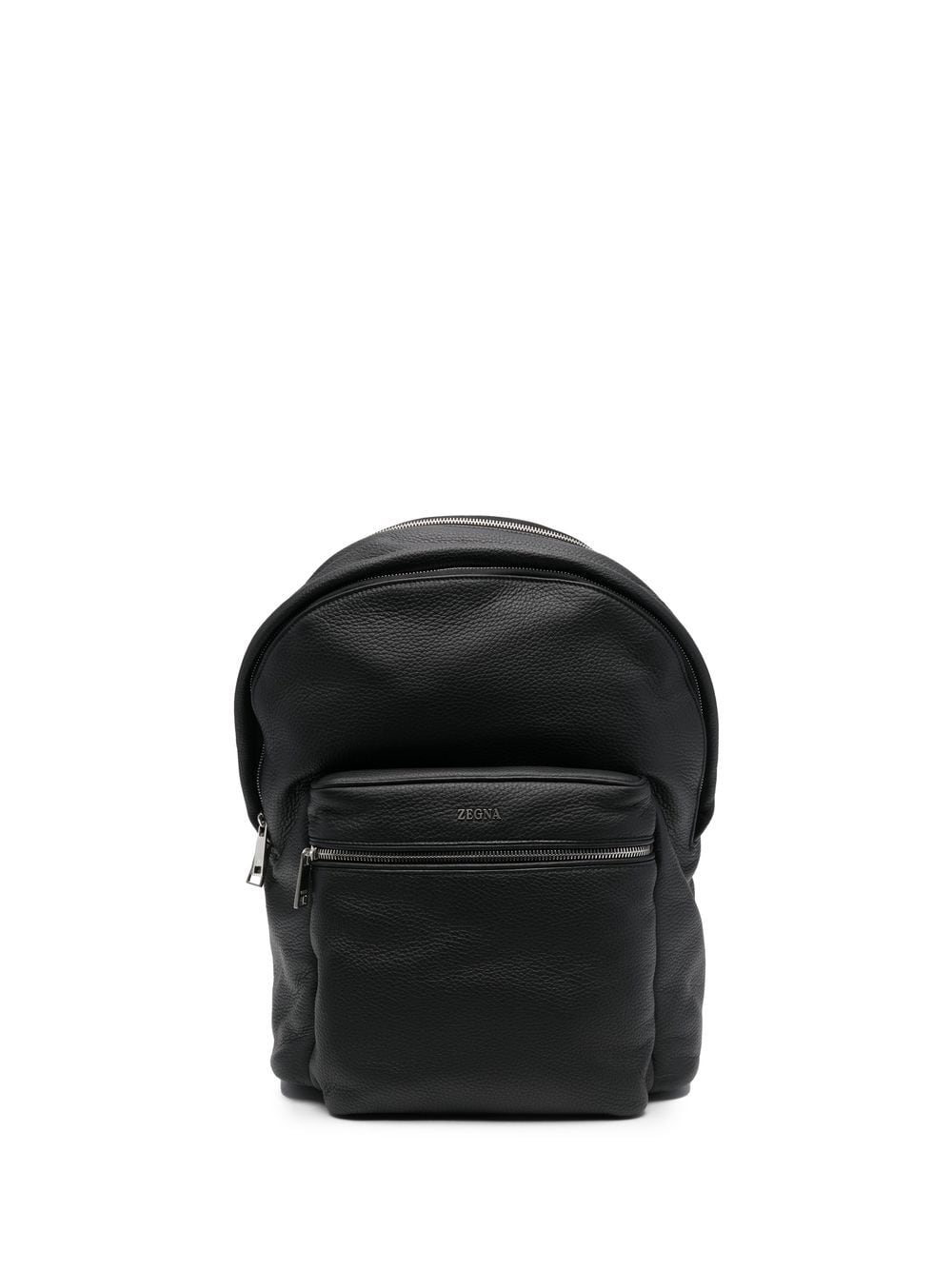 Zegna logo-plaque leather backpack - Black von Zegna