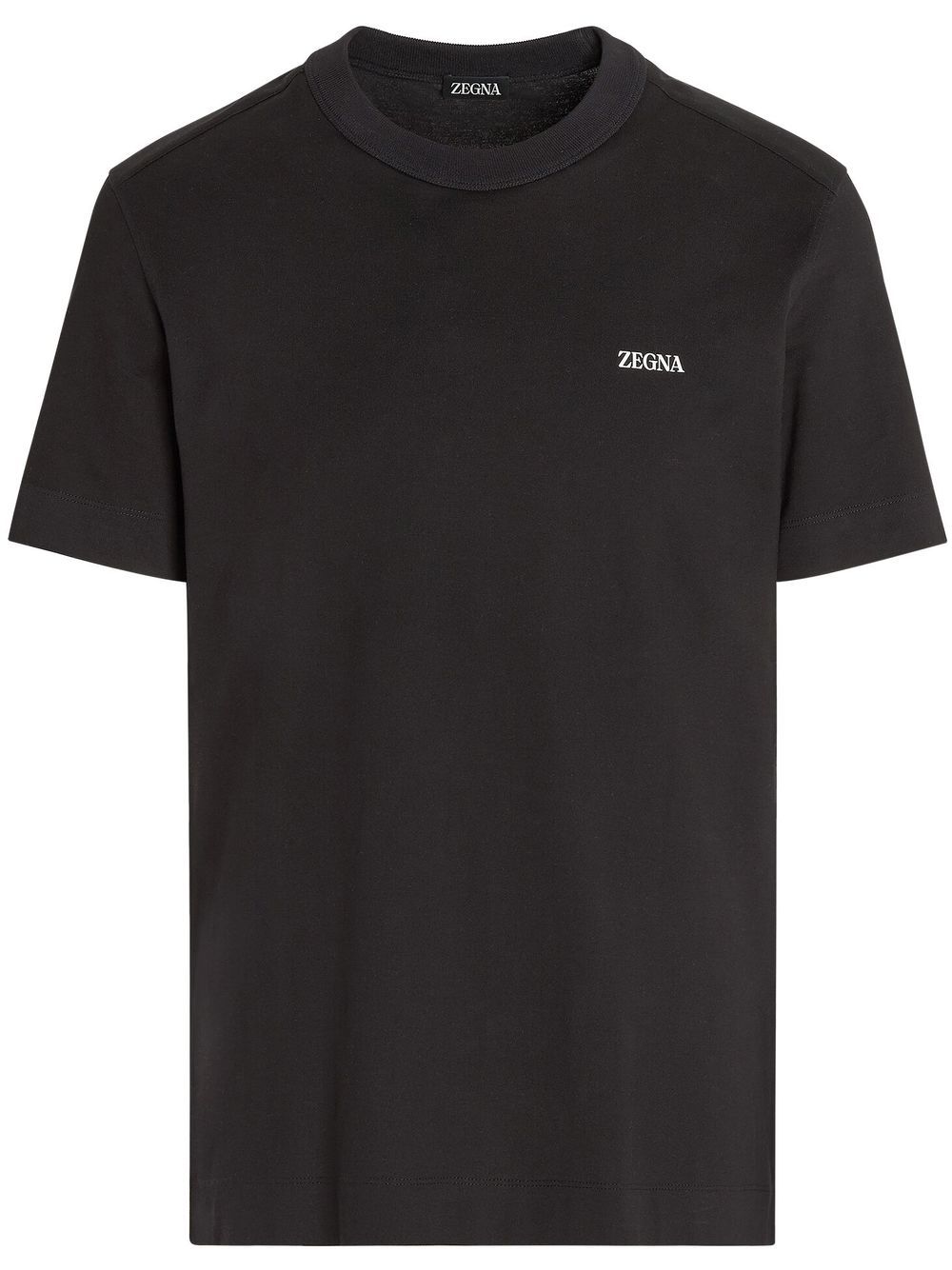 Zegna logo-print cotton T-shirt - Black von Zegna