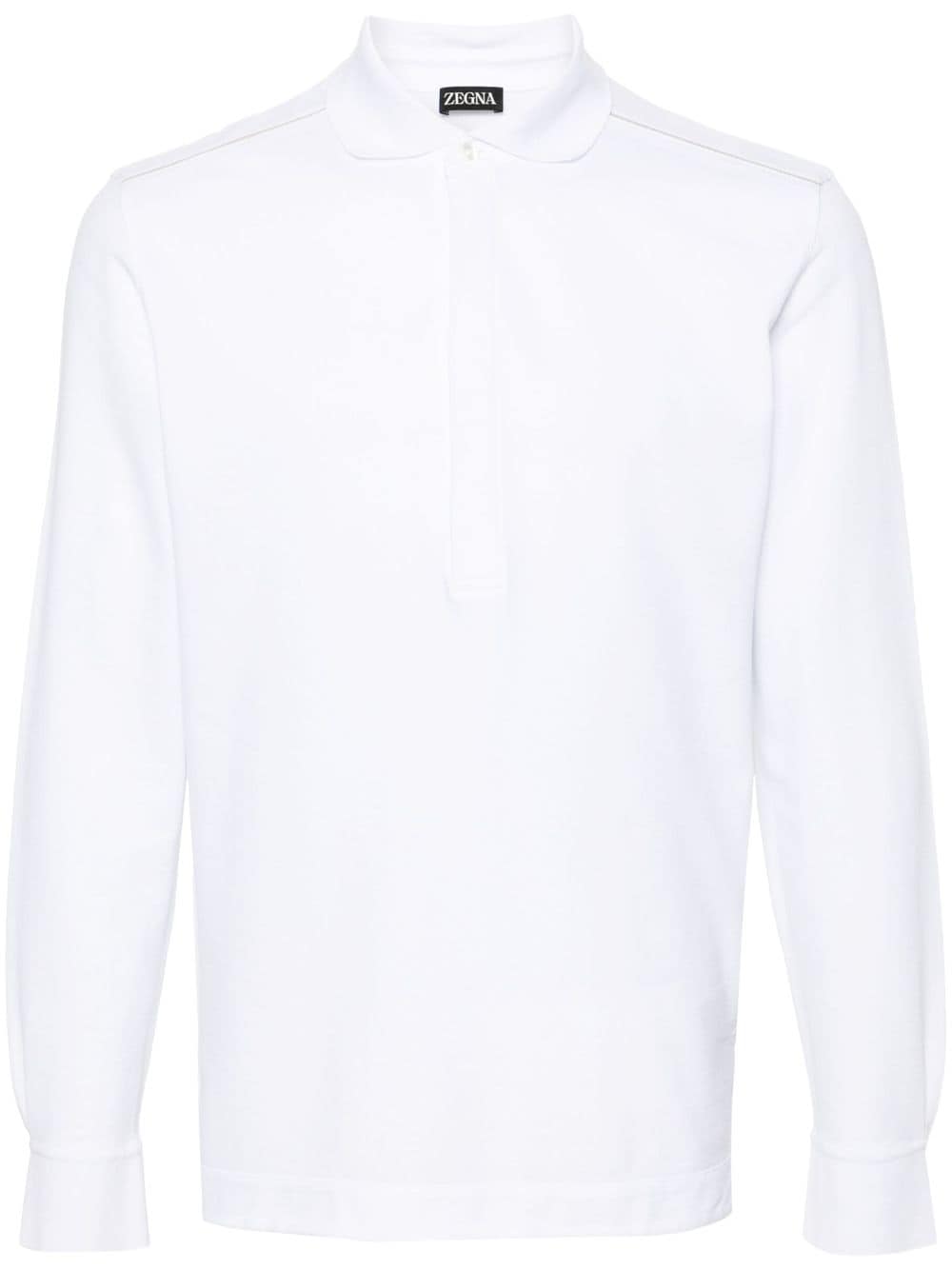 Zegna long-sleeve cotton polo shirt - White von Zegna