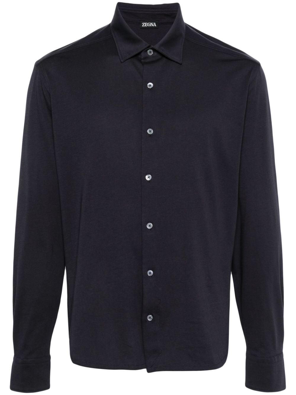 Zegna long-sleeve cotton shirt - Blue von Zegna