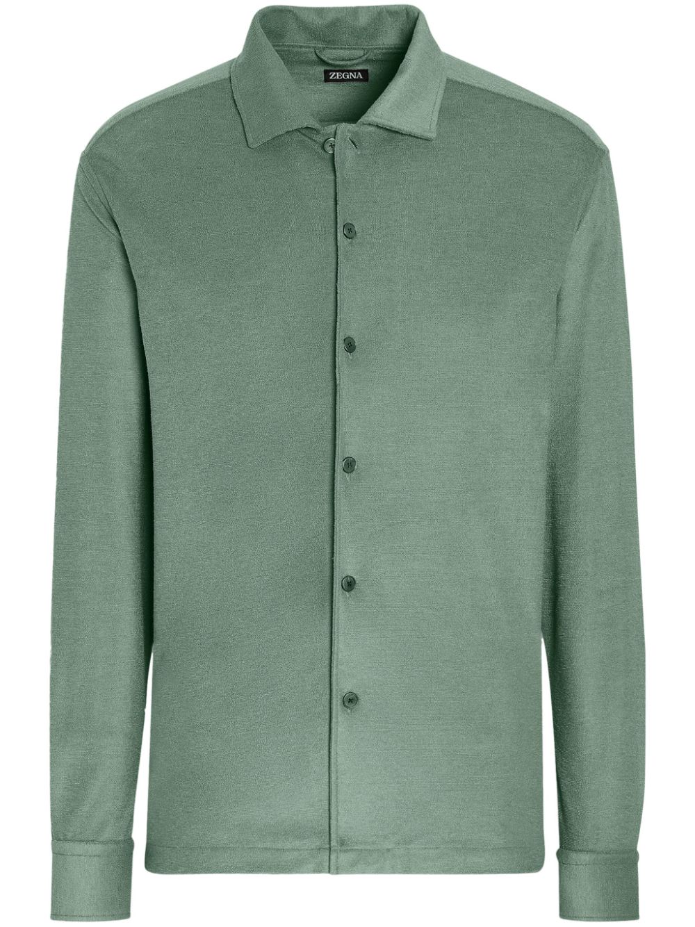 Zegna long-sleeve cotton-silk shirt - Green von Zegna