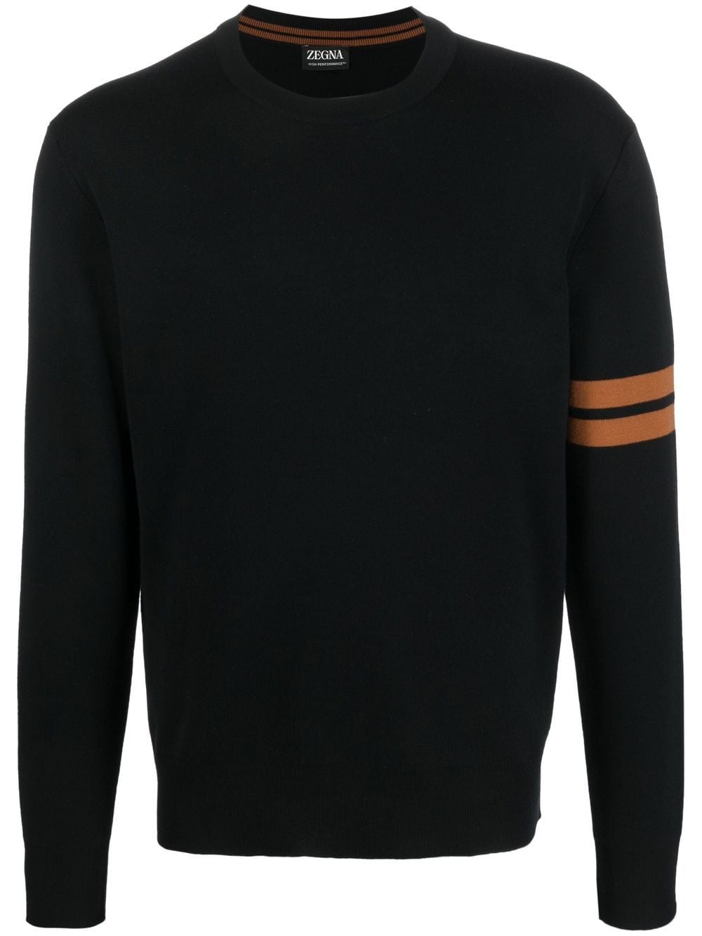 Zegna long-sleeve crew-neck jumper - Black von Zegna