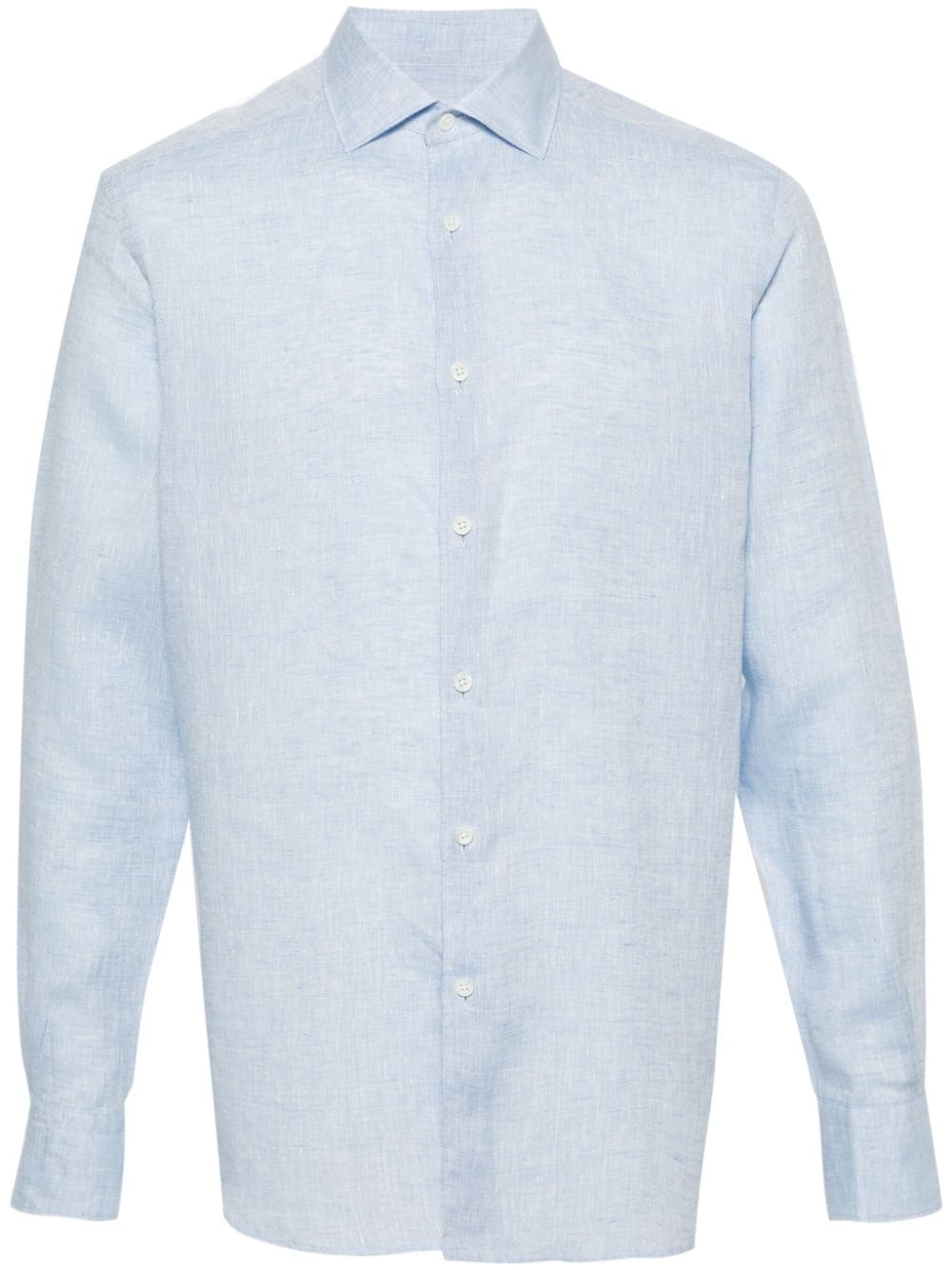 Zegna long-sleeve linen shirt - Blue von Zegna