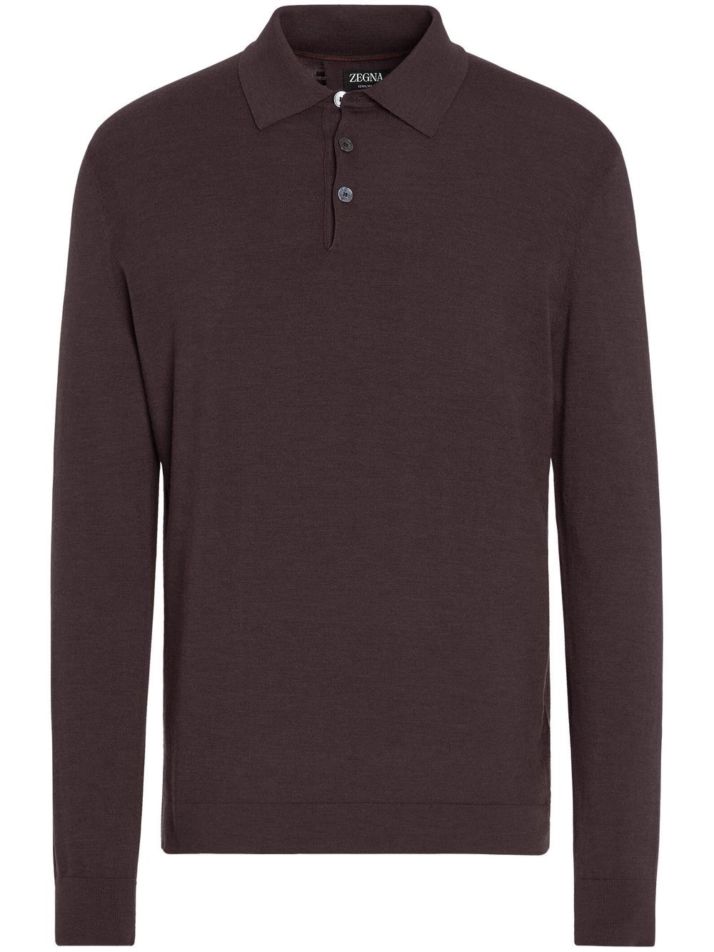 Zegna long-sleeved polo shirt - Brown von Zegna