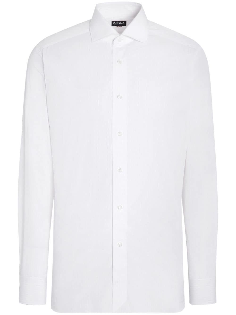 Zegna micro-stripe Centoventimila-cotton shirt - White von Zegna