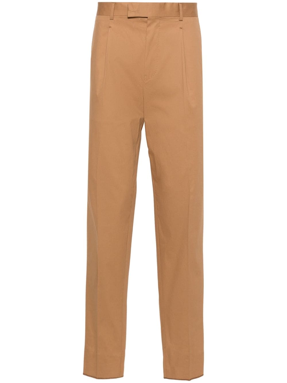 Zegna mid-rise pleated chino trousers - Brown von Zegna