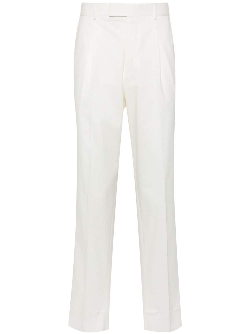 Zegna mid-rise poplin chino trousers - White von Zegna