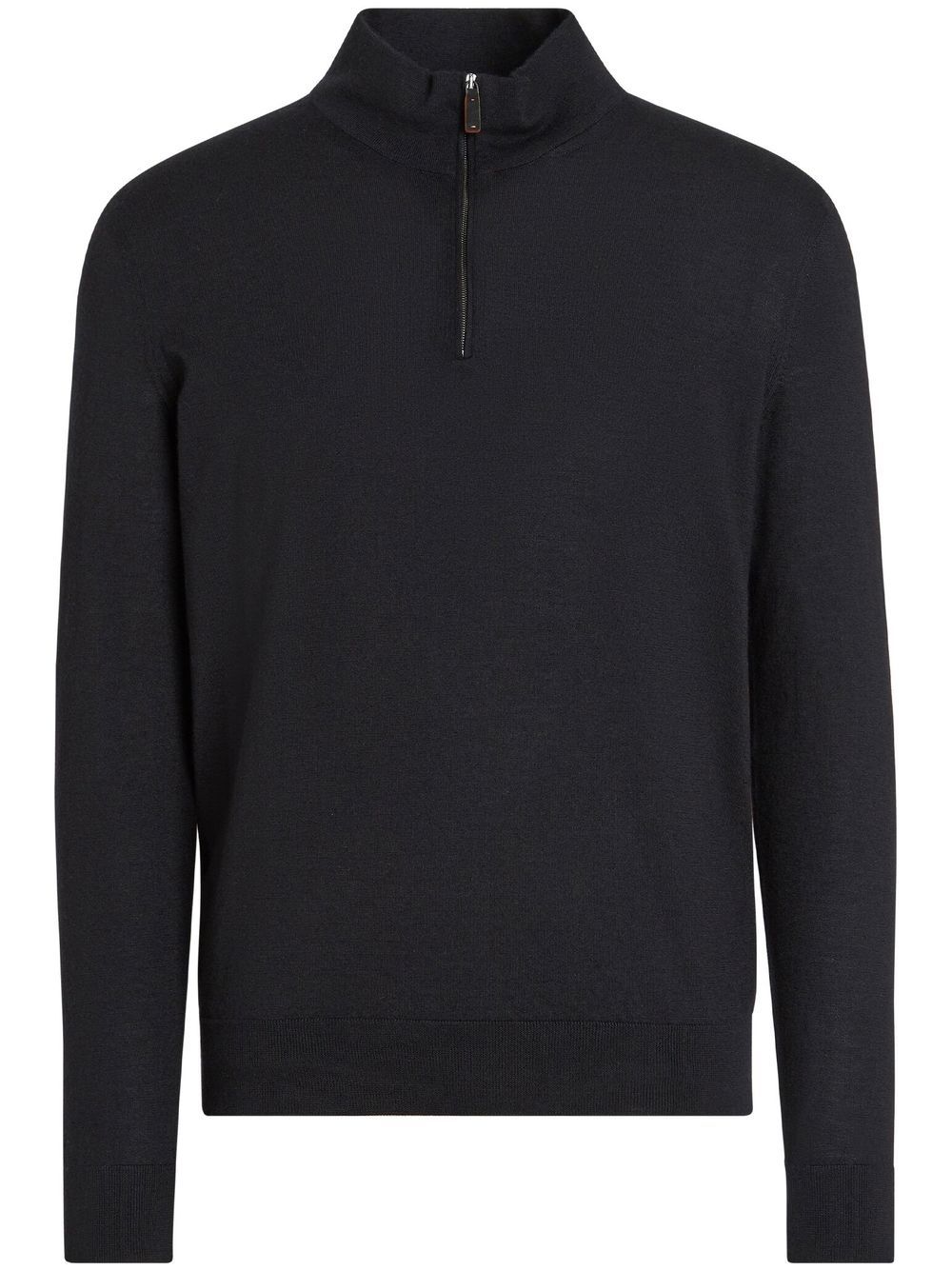 Zegna mock-neck half-zip jumper - Black von Zegna