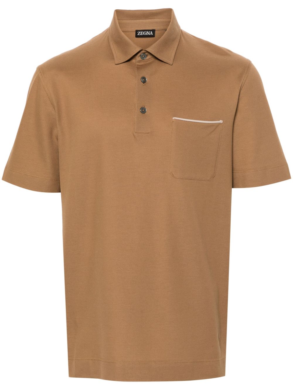 Zegna patch-pocket polo shirt - Neutrals von Zegna