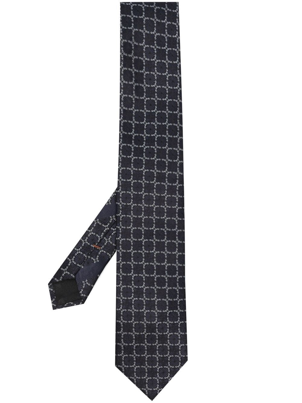 Zegna patterned silk tie - Blue von Zegna