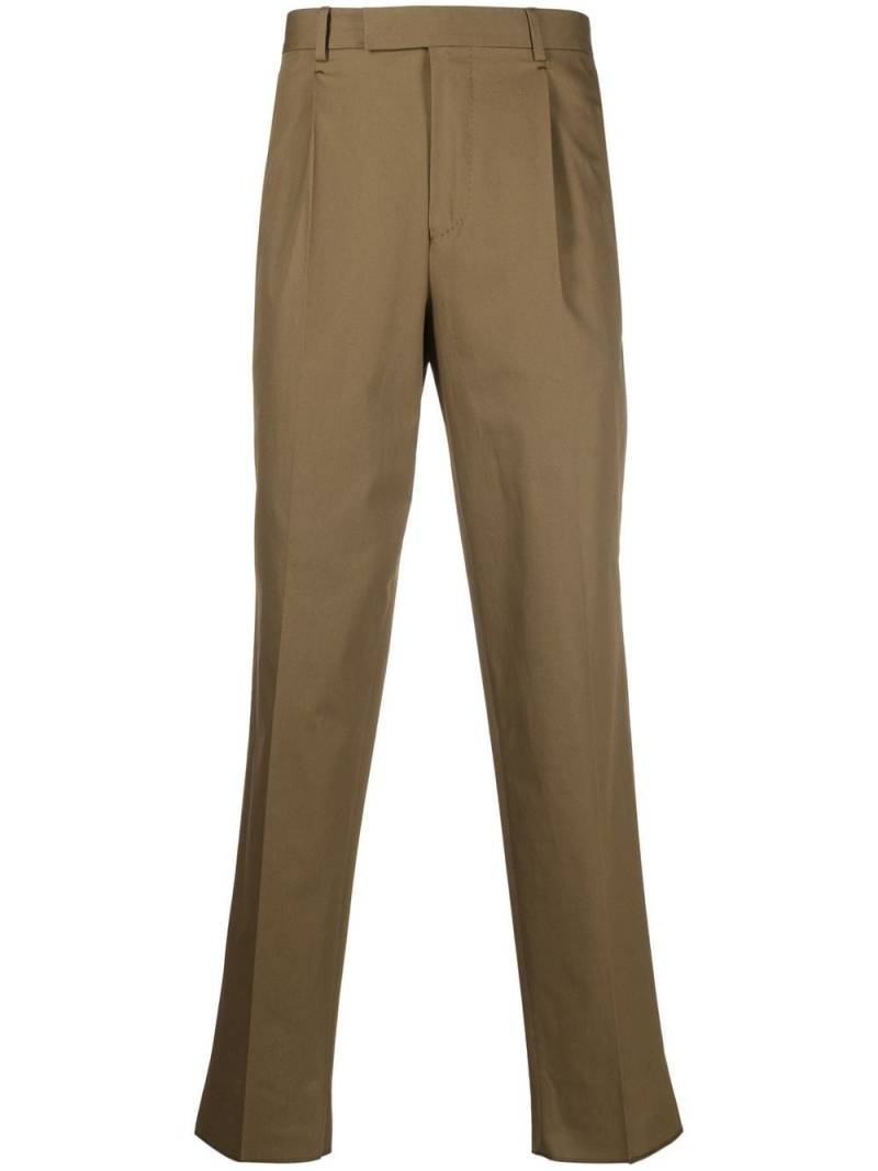 Zegna pleated loose fit trousers - Green von Zegna