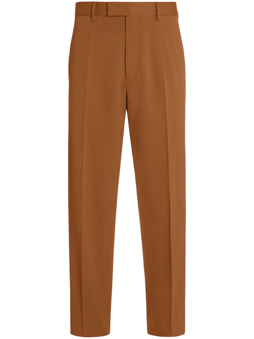 Zegna pressed-crease straight-leg trousers - Brown von Zegna