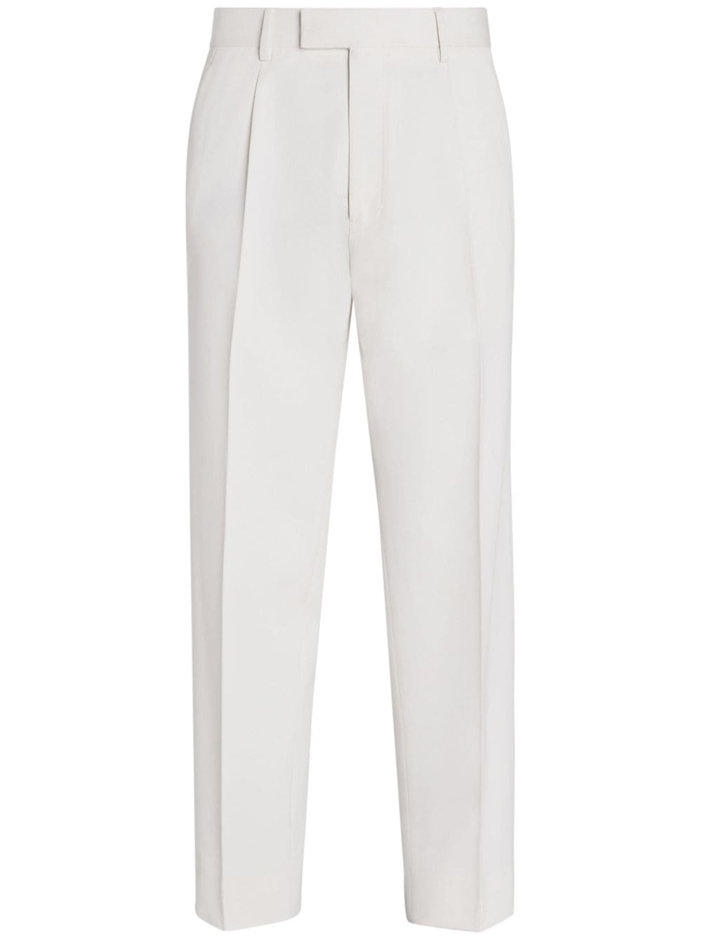 Zegna pressed-crease tailored trousers - White von Zegna