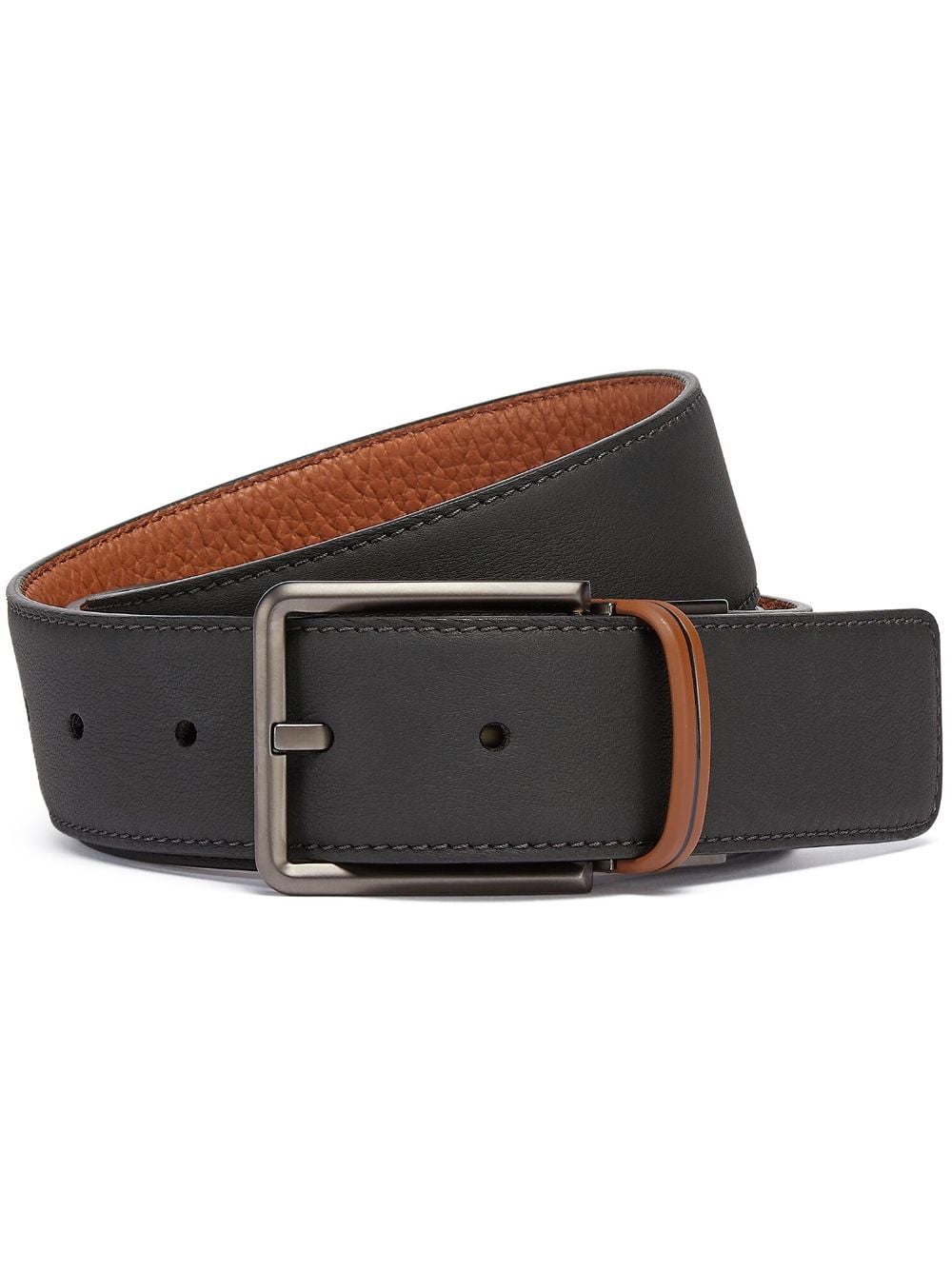Zegna reversible leather belt - Black von Zegna