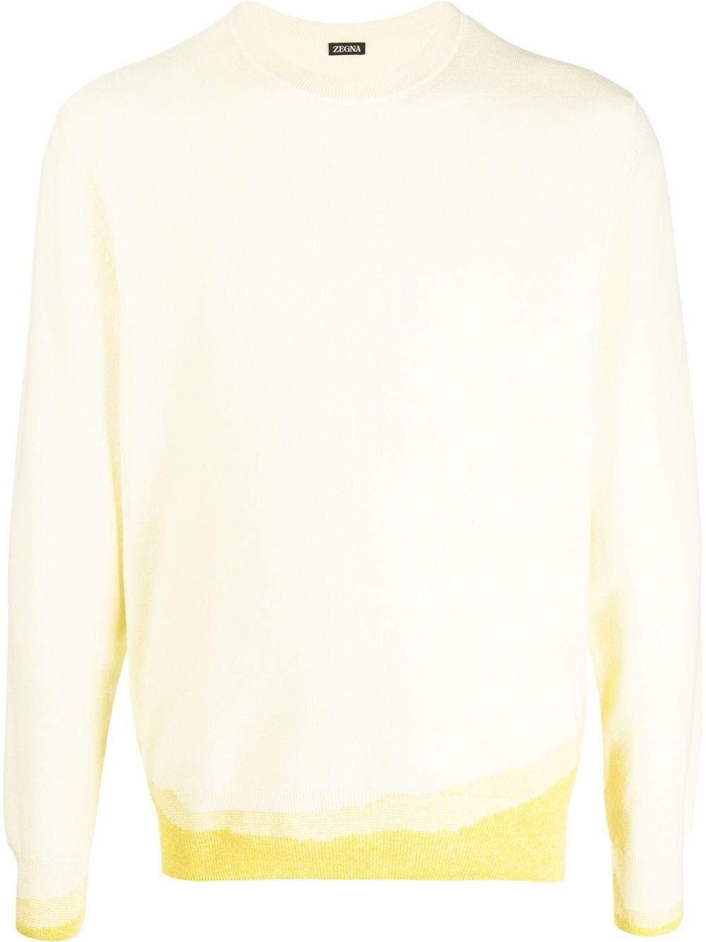 Zegna ribbed-knit crew neck sweatshirt - Yellow von Zegna