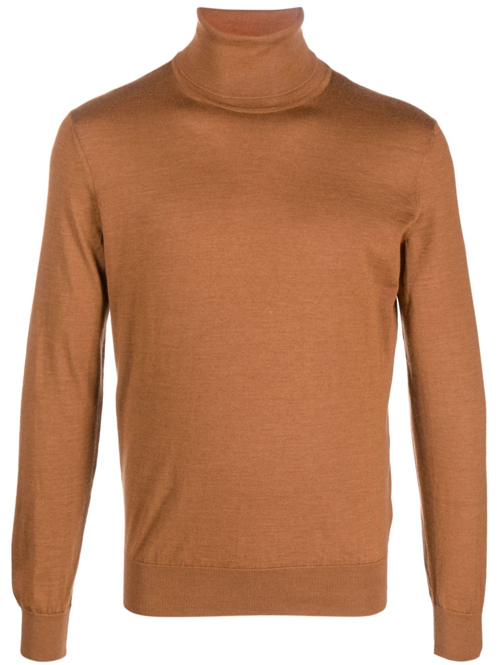 Zegna roll-neck fine-knit jumper - Brown von Zegna