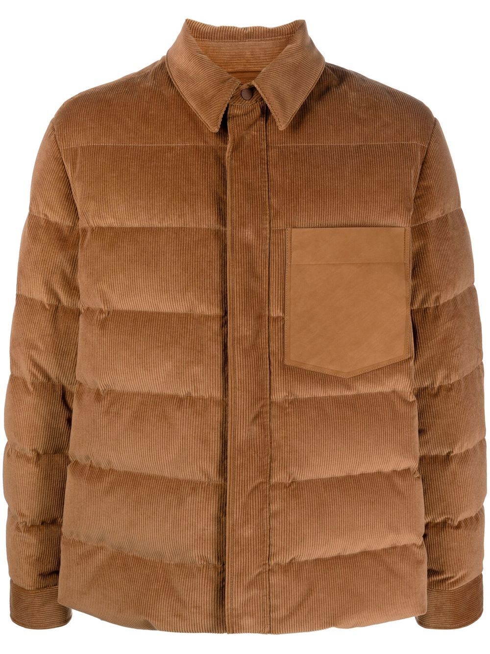 Zegna shirt style puffer jacket - Brown von Zegna